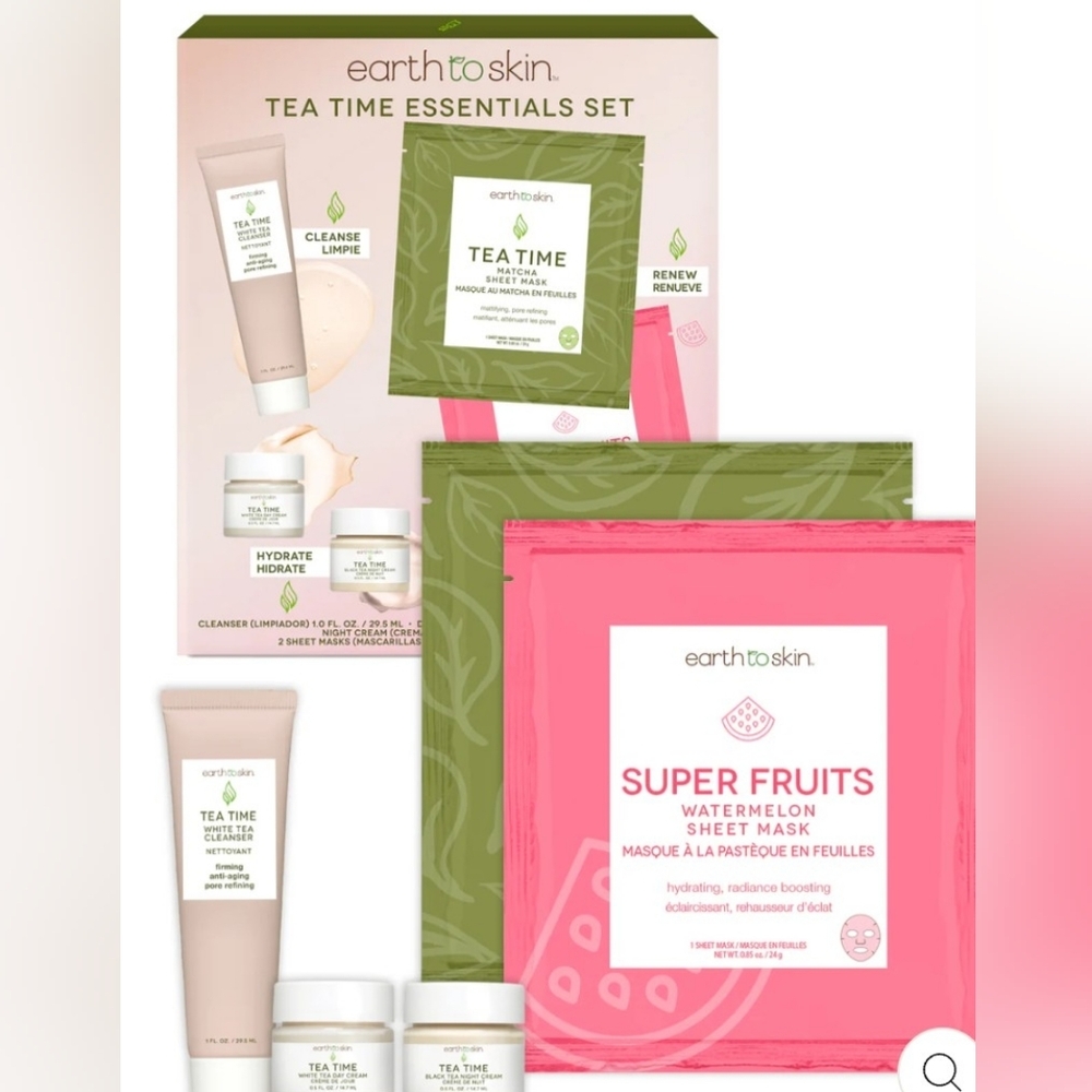 Tea Time Essentials Set - Earth To Skin 5 Piece Set NIB
